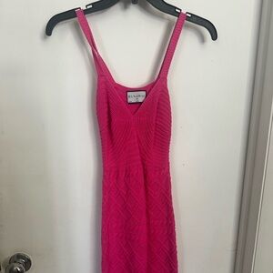 Hot pink Knit Mini Dress